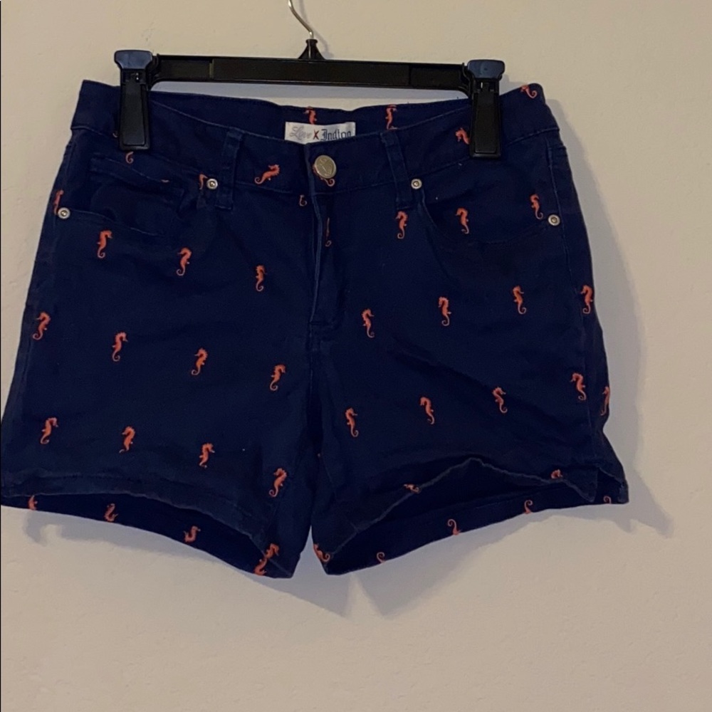 Love Indigo blue casual shorts